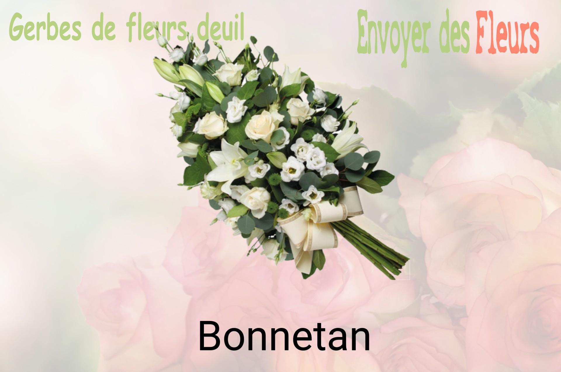 Gerbe de fleurs de deuil livrée à Bonnetan